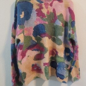 Sezane Abstract Floral Women's Sweater